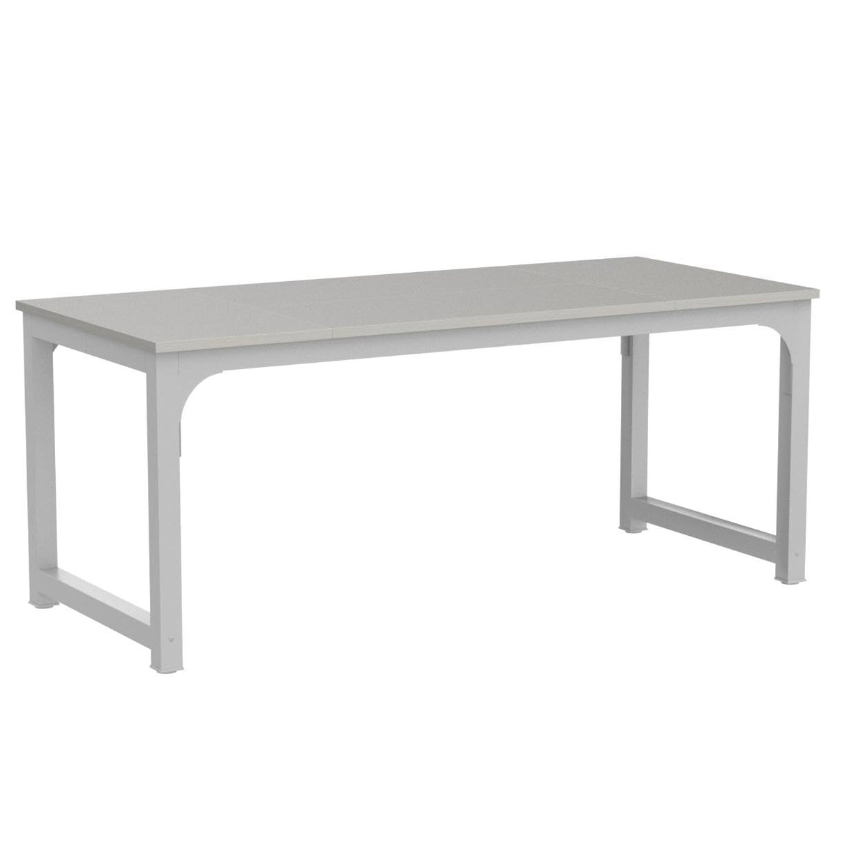 Tribesigns 6FT Conference Table, 70.86" W x 31.49" D Meeting Room Table Boardroom Desk for Office Conference Room, Splicing Board with Metal Frame, White Tribesigns