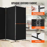 VEVOR Room Divider, 4 Panel Room Divider, Folding Privacy Screen and Portable Partition Divider for Room Separation, Freestanding Room Partitions for Office, Bedroom, Study, Black VEVOR