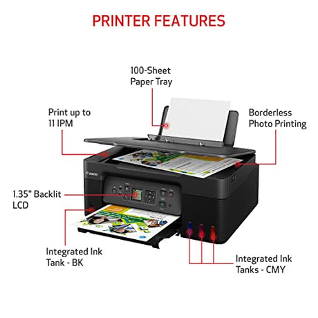 Canon MegaTank G3270 All-in-One Wireless Inkjet Printer. for Home Use, Print, Scan and Copy, Black Canon