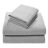 Comfort Spaces Cotton Flannel Sheets Queen Size, Ultra Soft Flannel Sheet Set with 14" Elastic Pocket , Breathable Warm Flannel Bedding, Grey Solid 4 Piece Comfort Spaces