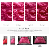 Silk Like Satin Bedding King Hot Pink Duvet Cover Set Soft Silky Ruffle Comforter Cover Sexy Hotel Silky Bedding Sets 1 Duvet Cover 2 Pillowcases (King, Hot Pink)… Bedding_Dreamer