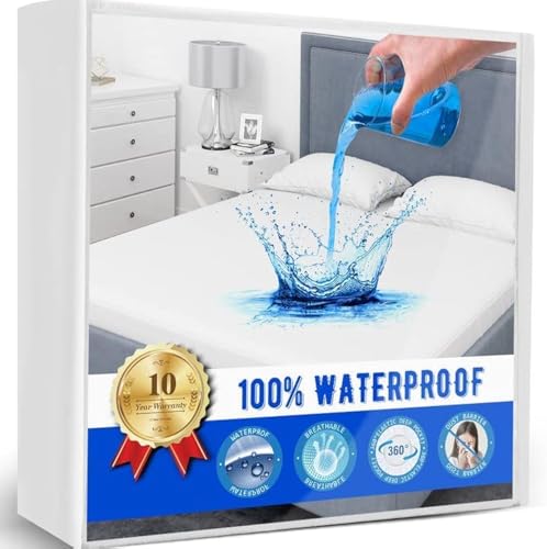 Full Size Mattress Protector Waterproof Mattress Topper Pad Cover Super Noiseless Soft & Breathable Mattress Protector Terry for Pets Kids Adults 54" x 75" Fitted Bed Sheets Artivestion