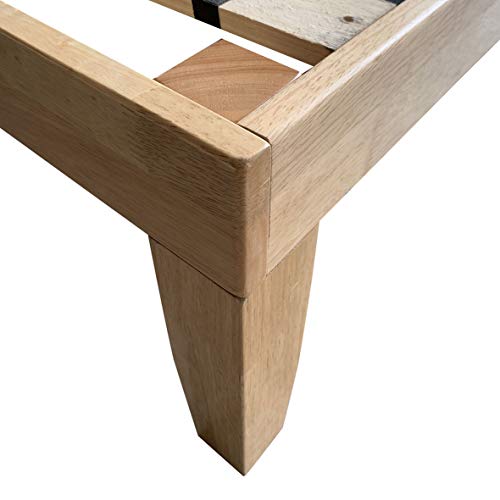 KOMFOTT 14-Inch Solid Wood Platform Bed Frame – Full Size, No Box Spring Needed, Durable Rubber Wood Design KOMFOTT