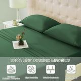 Homilay Queen Size Bed Sheet Set - 4 Piece Soft Microfiber Sheets with Deep Pockets, Cooling Technology, and Wrinkle-Free Pillowcase. Hotel-Quality, Durable Bedding, Eden Green Homilay