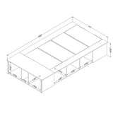 South Shore Flexible Platform Bed with baskets Pure White, Contemporary South Shore
