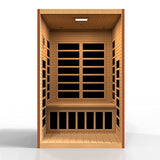 Dynamic Santiago Elite Honey Stain Finish 2-Person Ultra Low EMF (Under 3 MG) FAR Infrared Sauna, Curb Side Delivery DYNAMIC SAUNAS