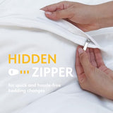 White Classic White Duvet Cover King Size, Microfiber Duvet Cover with Zipper, Set of 1 Down Comforter Cover with 2 Pillow Shams, Luxury Comforter Cover King Size | Comforter Not Included White Classic