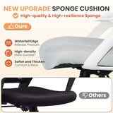 HYLONE Drafting Chair Tall Office, Ergonomic Standing Desk Stool Adjustable Drafting Chair Big Tall Drafting Office Chair White HYLONE