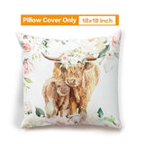 Duckbe Baby Crib Bedding Set - Highland Cow Design Nursery Bedding 3 Pcs Set - Chic Soft Blanket, Sheet, Pillowcase for Newborns Boys Girls Gifts Color25 Duckbe