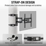 ZeboZap ZZTVA2044 NO Drill Full Motion Outdoor TV Mount | Gazebo TV Mount | Patio TV Mount | Pergola TV Mount | Square Post TV Mount | Stainless Steel Screws | Weatherproof | Holds 80lbs | Black CondoMounts