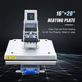 CREWORKS Auto Open Heat Press Machine with Slide Out Base, 16x20 Inch Clamshell Heat Press, Digital Clam Heat Press for T Shirts Bags Mouse Pads, Home Heat Transfer Machine for Gifts Charity CREWORKS
