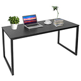 ZenStyle Computer Desk 55" Large Office Desk Computer Table Laptop PC Simple Study Writing Desk for Home Office, Black ZenStyle