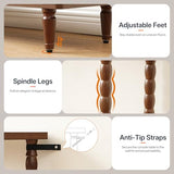 HOOBRO 39.4'' Console Table, 2-Tier Entryway Table Sofa Table with Storage, Mid-Century Modern Behind Couch Table with Rubberwood Leg for Living Room, Hallway, Foyer, Walnut WL105XG01 HOOBRO