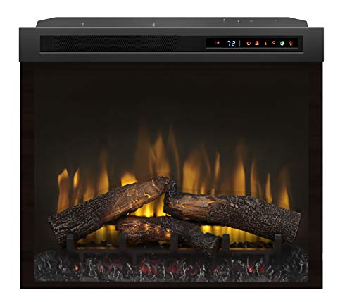 Dimplex 28 Inch Built-in Electric Fireplace - Multi-Fire XHD Firebox with Logs and Realistic Multi-Color Flames | Model: XHD28L DIMPLEX