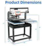 16x24 Pneumatic Sliding Dual Platen Heat Press-Large Heat Transfer Press with Auto Lift Sublimation Transfer for T-Shirt Printing &Small Businesses Delivers Consistent Results for Shirts, 2XL Apparel Lancelot