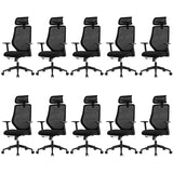 Okeysen Ergonomic Conference Room Chairs Set of 10, High Back Mesh Home Office Desk Chair with S-Shaped Back Support, Swivel Computer Task Chair with Adjustable 2D Headrest. Okeysen