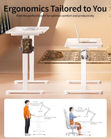BIZUM Standing Desk Electric Adjustable Computer Desk-Stand up Desk Office Gaming Home Office Memory Desks 48x24 inches White BIZUM