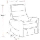 Parker Living Hercules - Black Manual Swivel Glider Recliner Parker Living