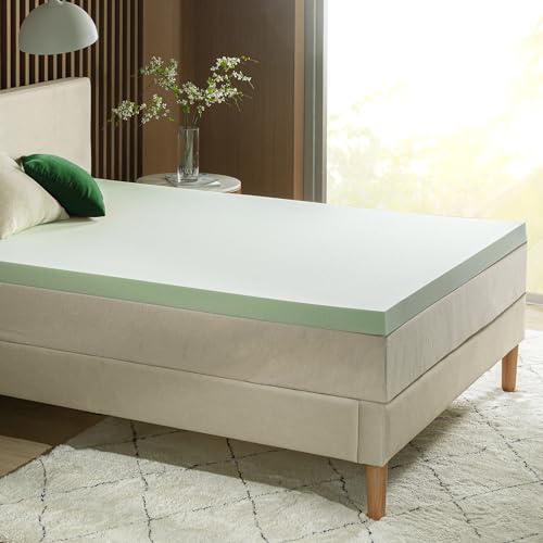 ZINUS 3 Inch Green Tea Memory Foam Mattress Topper, Smaller, More Convenient WonderBox Packaging, Pressure-Relieving Layers, CertiPUR-US Certified, Full Zinus