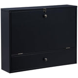 SEI Furniture Willingham Wall Mount Folding Desk, Black SEI Furniture