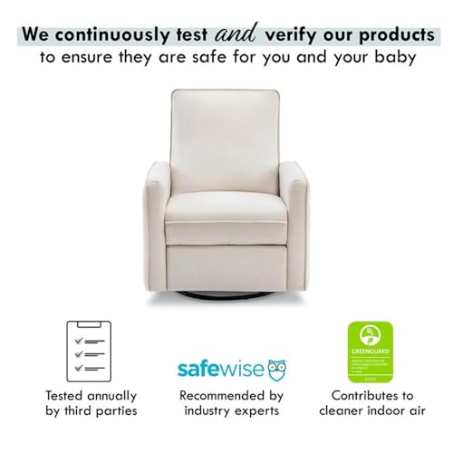 Davinci Penny Recliner and Swivel Glider in Performance Cream Eco-Weave, Water Repellent, Greenguard Gold Certified, CertiPUR-US Certified