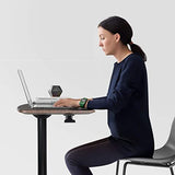 CARTMAY Mobile Standing Desk,Pneumatic Height Adjustable Laptop Desk, Mobile Laptop Desk with Wheels, Height Adjustable from 29.5'' to 47'',Black CARTMAY