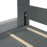 THINK 30 Murphy Bed with Sofa and Shelves, Versatile Wall Bed, Foldable Murphy Bed, Queen Size, Gray THINK 30