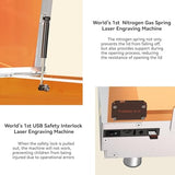 TOOCAA Enclosed Laser Engraver Machine,Professional Software, 22" x 22" Bed Size,20W (20000mW) Laser Cutter and Lazer Engraving Machines for Tumblers Wood Metal Acrylic TOOCAA