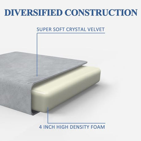 SINWEEK Tri Folding Mattress Foam Topper 4" Thickness Floor Cot Mattress, Guset Bed with Removable&Machine Washable Cover and Lining, CertiPUR-US Certified 25 x 75 Inch SINWEEK