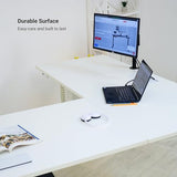 Progressive Desk L Shaped Height Adjustable Standing Desk 78" x 48" - Corner Computer Desk - Electric Stand Up Rising Workstation - Black Frame/Bright Beech Top PROGRESSIVE AUTOMATIONS