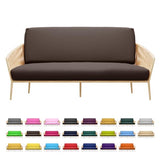 Magshion Futon Cover Washable Zippered Sofa Furniture Bed Mattress Covers Armless Couch Slipcover Protector Twin Size 39"x75"x6" Coffee Magshion