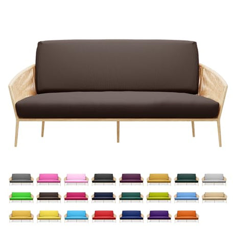 Magshion Futon Cover Washable Zippered Sofa Furniture Bed Mattress Covers Armless Couch Slipcover Protector Twin Size 39"x75"x6" Coffee Magshion