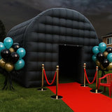 15x15x14FT Large Black Inflatable Tent Includes Blower Square Gazebo Event Room Large Inflatable Party Tent for Backyard,Outdoor EventsParties, Shows, Events, and Commercial Use xmaybang