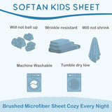 Softan Kids Bed Sheet Set, Boys Twin Size Sheets, Microfiber Kids Fitted Sheet and Pillowcase, Breathable and Silky Soft, 3 Piece Jeep Trucks Printed Twin Bed Sheet Softan