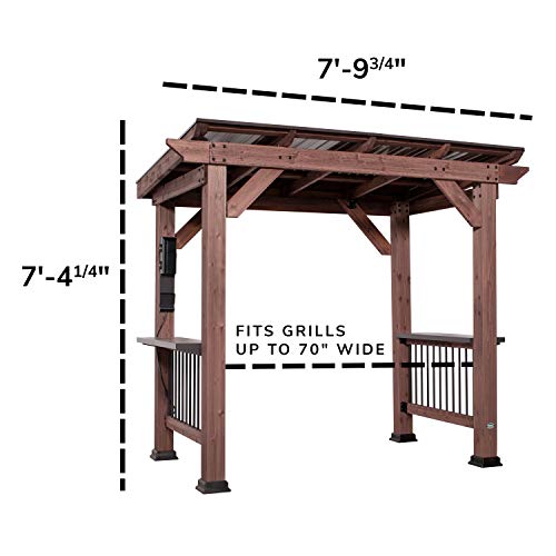 Backyard Discovery Saxony Wooden Grill Gazebo - Thumbnail 4
