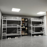 Skipity Sigmo Metal Triple Bunk Bed, Heavy Duty Twin Size Triple Bunk Bed Frame for 3 with Ladder & Guardrail, 3 Bunkbeds for Kids Adults Teens Boys, Bedroom, Dormitory, No Box Spring Need, White Skipity Sigmo