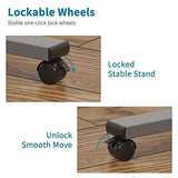 LINGMI Laptop Table Mobile Adjustable Height Portable Desk Notebook Swivel PC Computer Rolling Desk with Wheels, Laptop Stand for Couch Bedside Hospital Bed Table LINGMI