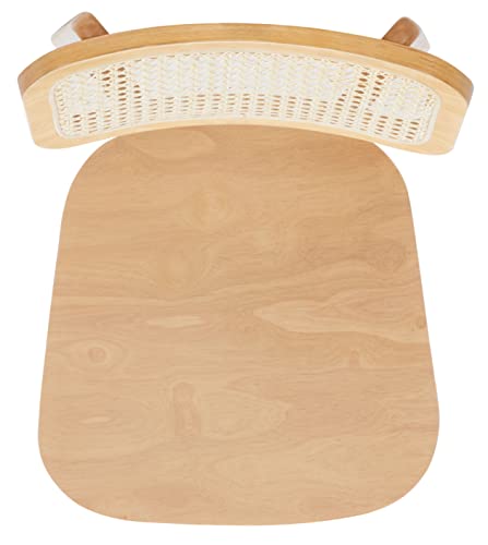 SAFAVIEH Home Collection Luz Coastal Natural Cane Rattan Set of 2 Dining Chair Safavieh