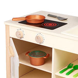 Battat – Play Kitchen & Market – Toddler-Friendly Size – Chalkboard Menu & Oven Dials – 25 Toy Cooking Accessories – 2 Years + – Two n' One Cookin' Fun Battat