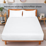 Royale Linens Fitted Sheet Full - Ultra Soft 1800 Brushed Microfiber - Hotel Luxury Bottom Sheets - Wrinkle Free & Fade Resistant - Deep Pocket Fitted Sheet Only (Full, White) ROYALE LINENS