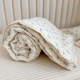 BuLuTu Muslin Nursery Blanket for Toddlers Girls Boys Baby Quilt Soft Cotton Toddler Blanket Crib Quilt for All Seasons, Lightweight Breathable, Washable, Azalea Pattern, 47x59 Inches BuLuTu