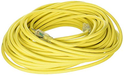 US Wire and Cable 74100 Extension Cord, 100ft, Yellow, 100 Foot - WoodArtSupply