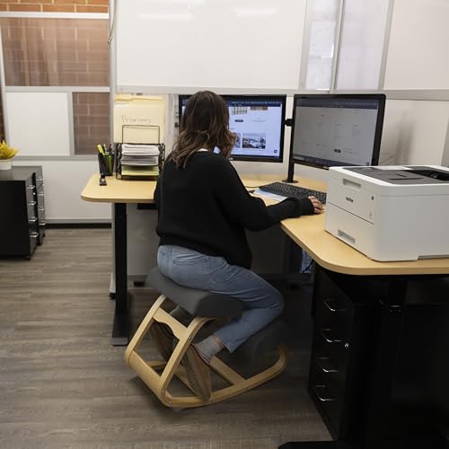 RRI Goods Kneeling Desk Chair, Sturdy Ergonomic Kneeling Chair for Office and Students, Rocking Motion for Natural Movement RRI Goods
