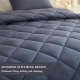MIOTO 128x120 Oversized King Comforter, Extra Large King Size Comforter Oversized, All Season Soft Lightweight Quilt Down Alternative Duvet Insert with 8 Corner Tabs(128x120, Grey) MIOTO