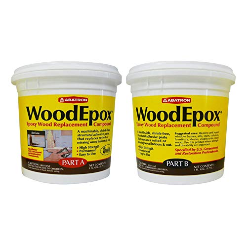 Abatron WoodEpox Kit - 2 Gallon - 2-Part Structural Epoxy Adhesive and Wood Hardener - Wood Filler Putty Abatron