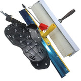 Zycoutool Cement Self-leveling Tool Kit Epoxy Floor Paint Tool w/Resin Helix Mixer Spike Shoes Roller Brush Notched Squeegee Rake Zycoutool