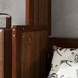 Ball & Cast Queen Size Murphy Bed W/Desk,Horizontal Hidden Wall Bed W/Gas Struts,Space-Saving Murphy Bed Cabinet for Home Office,Apartment,Guest Room,Walnut Ball & Cast