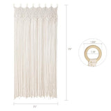 Osunnus Boho Macrame Curtain for Window Doorway Handmade Large Long Macrame Wall Hanging for Living Room Bedroom Bohemian Home Wedding Backdrop Decor, 2 Panels 79" L x 35" W Osunnus