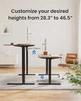 FEZIBO 55×32 inch L Shaped Electric Corner Standing Desk, 4 Memory Height Settings,Home Office & Computer Height Adjustable Table, Ergonomic Sit and Stand Up Workstation with Splice Board,Rustic Brown FEZIBO