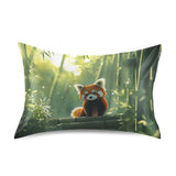 Bokkoy Soft and Silky Satin Pillow Case with Red Panda Watching Wrinkle Resistance for Standard, Queen, and King Sizes - Single Pack Sales Bokkoy